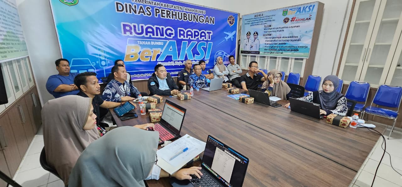 Dishub Tanah Bumbu Ikuti Rapat Pendampingan Perbaikan Pohon Kinerja Bersama Bappedalitbangda