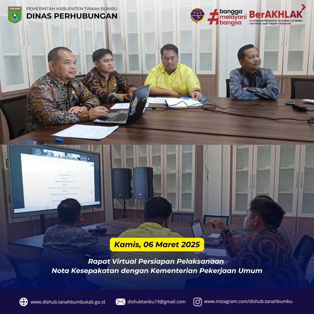 Rapat Virtual Persiapan Pelaksanaan Nota Kesepakataan dengan Kementerian Pekerjaan Umum
