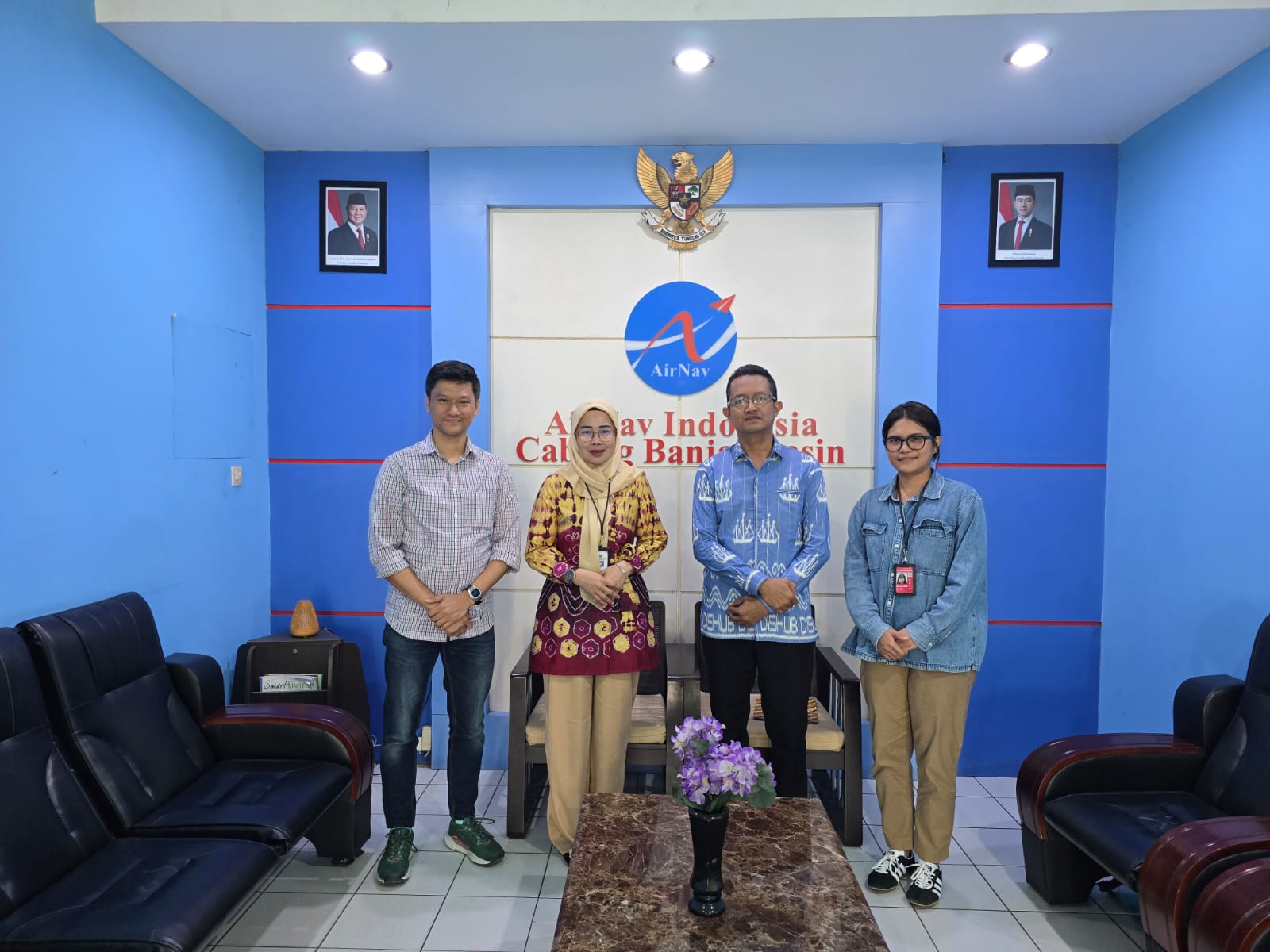 Koordinasi Teknis UPTD Bandara Dinas Perhubungan Kabupaten Tanah Bumbu Bersama AirNav Indonesia Cabang Banjarmasin