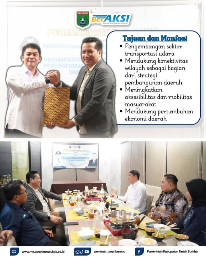 Penandatanganan Perjanjian Kerjasama anata PEMDA TANAH BUMBU dengan PERUM LPPNPI