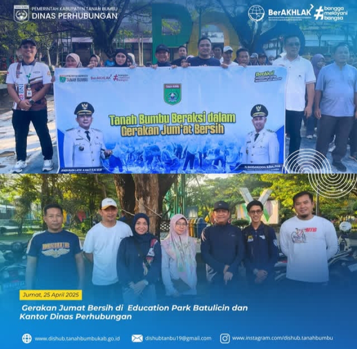 Gerakan Jumat Bersih di Education Park Batulicin dan Kantor Dinas Perhubungan