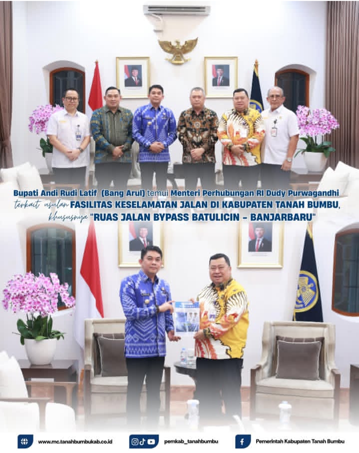 BUPATI TANAH BUMBU temui Menteri Perhubungan RI