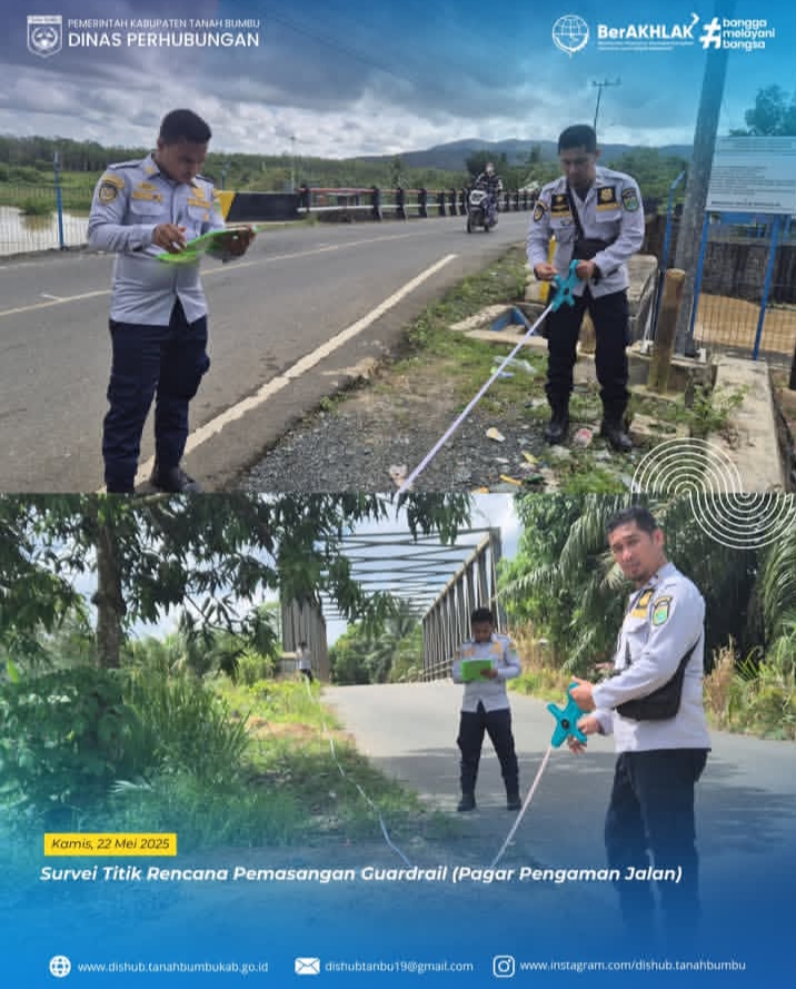 Survei Titik Rencana Pemasangan Guardrali (Pagar Pengaman Jalan)